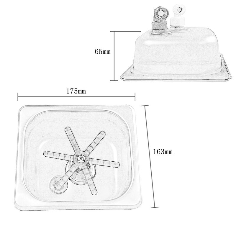 YBB Pitcher Glass Rinser, Cup Bottle Cleaning Washer 304 Stainless Steel Home Cafe Bar Sink Rinser for Coffee Milk Juice Wine Beer Tea (Silver162) - Image 5